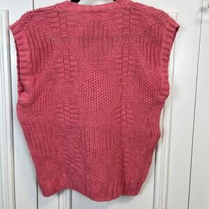 New Expressions Salmon Knit Sweater Vest